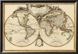 Mappemonde, c.1782 Framed Giclee Print by Jean Janvier