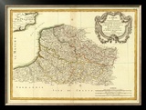 Flandre francoise, Artois, Picardie, Boulenois, c.1785 Framed Giclee Print by Rigobert Bonne