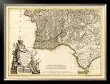 Portugal, Algarve Meridionale, c.1780 Framed Giclee Print by Giovanni Antonio Bartolomeo Rizzi Zannoni