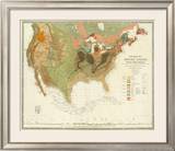 Geological Map of the United States, c.1856 Framed Giclee Print by Henry Darwin Rogers