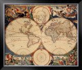 World Map  Prints by Nicholas Visscher