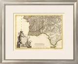 Portugal, Algarve Meridionale, c.1780 Framed Giclee Print by Giovanni Antonio Bartolomeo Rizzi Zannoni