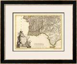 Portugal, Algarve Meridionale, c.1780 Framed Giclee Print by Giovanni Antonio Bartolomeo Rizzi Zannoni