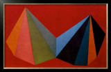 Pyramid on Red, c.1986  Art by Sol Lewitt
