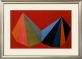 Pyramid on Red, c.1986  Print by Sol Lewitt