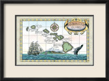 Map of the Hawaiian Islands  Print by Steve Strickland