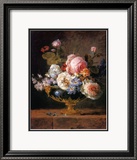 Fleurs dans un Vase de Porceleine Bleue, c.1780 Poster von Anne Vallayer-coster