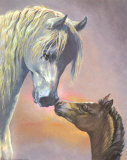 Baisers de chevaux Art par Gail Rein
