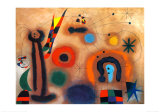 Libelle Mit Roten Flugeln Eine Schlange Jagend Affiches par Joan Miró