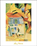 The Country House Court at St. Germaine  Print by Auguste Macke