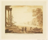 Sepia Mezzotint Landscapes  Prints by Claude Lorrain
