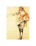 Homme debout Affiche par Jean Antoine Watteau