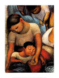 La Noche de Los Pobres Affiches par Diego Rivera