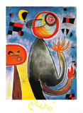 Echelles en Roue de Feu Traversant Poster von Joan Miró