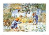 Les premiers pas (d'après Millet) Posters par Vincent van Gogh