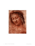 Frauenkopf (Studie) Poster von Leonardo da Vinci 