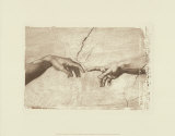 La création d'Adam Posters par Michelangelo Buonarroti 