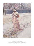 Dame en rose Posters par Childe Hassam