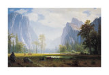 Blick auf das Yosemite-Tal Poster von Albert Bierstadt
