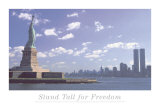 Stand Tall for Freedom-Statue Lib and Wtc  Prints by Steve Vidler