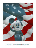 Mickey Salutes America  Prints