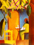 Café turque II Posters par Auguste Macke