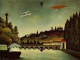 Vue du pont de Sèvres, 1908 Art par Henri Rousseau