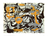 Jaune, gris, noir Affiches par Jackson Pollock