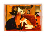 Cat Love Art par Rosina Wachtmeister