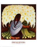 The Flower Seller, c.1942 Posters par Diego Rivera