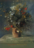 Flowers in a Vase c.1866 Posters by Pierre-Auguste Renoir