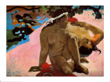 Tahitianische Frau Kunstdruck von Paul Gauguin