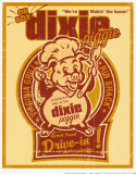 Dixie Piggie Drive-In Poster von Joe Giannakopoulos