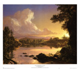 Scène de Catskill Creek Posters par Frederic Edwin Church