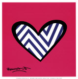 Amour en zigzag Affiche par Romero Britto