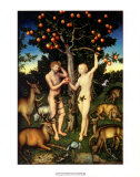 Eve et Adam Posters par Lucas Cranach the Elder