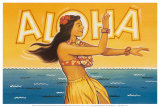 Aloha, Hawaii Posters by Kerne Erickson