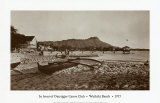 En face du club de canoë Outrigger, Waikiki Beach, Hawaii, 1917 Affiches