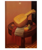 Nature morte à la mandoline Affiches par Fernando Botero