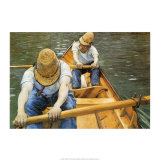 Canotiers Affiche par Gustave Caillebotte