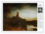 Masterworks of Art - The Mill Affiche par Rembrandt van Rijn 