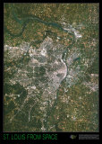 St Louis from Space, Art Print