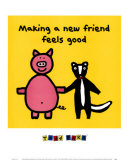 Neue Freundschaften tun gut Kunstdrucke von Todd Parr