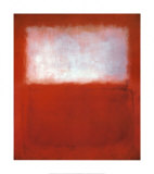 Blanc sur rouge Affiche par Mark Rothko