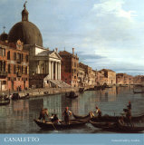 Venice: The Upper Reaches of the Grand Canal with S. Simeone Piccolo, c. 1738 (detail) Posters par Canaletto 