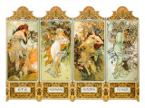 Jahreszeiten, 1896 Giclée-Druck von Alphonse Mucha