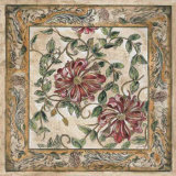 Tapisserie représentant des zinnias Affiches par B. Aldine