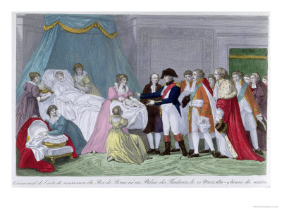 The Empress Marie-Louise of Austria Giving Birth to the King of Rome, 1811 Giclee Print