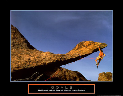 Goals: Rock Climber Art Print
