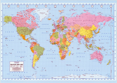 Political Wall Map